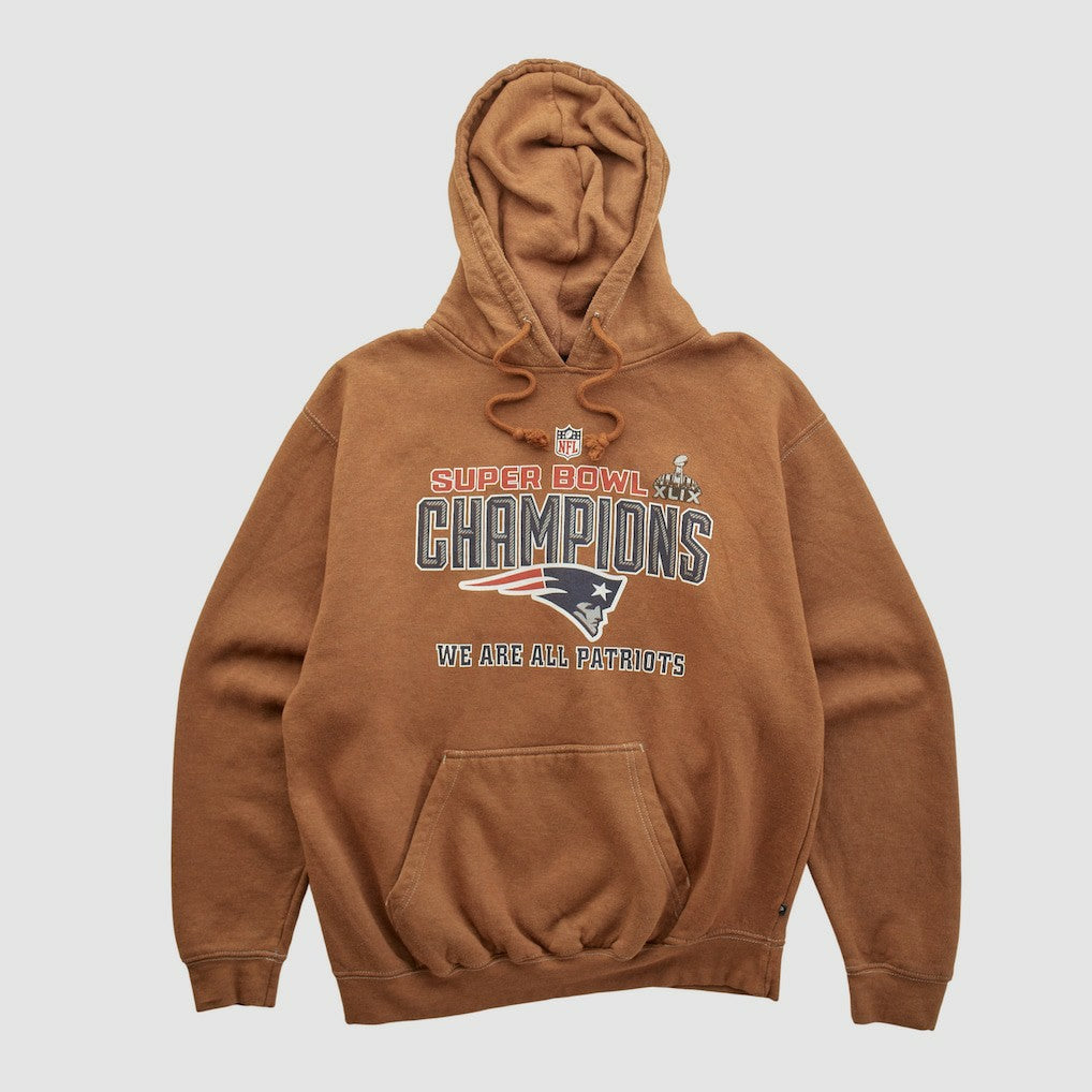 Super Bowl XLIX Pennant Sportswear 2015 Hooded Pullover Sweatshirt Clay Vintage - Fanatics