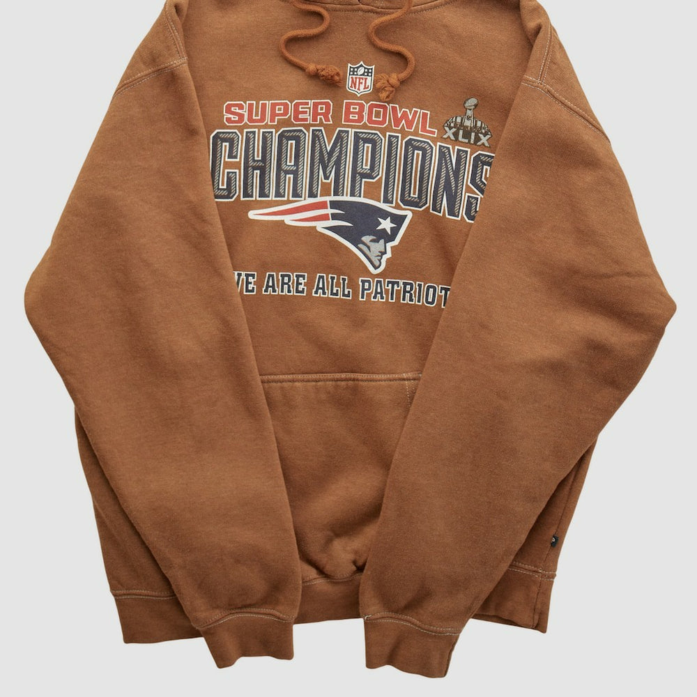 Super Bowl XLIX Pennant Sportswear 2015 Hooded Pullover Sweatshirt Clay Vintage - Fanatics