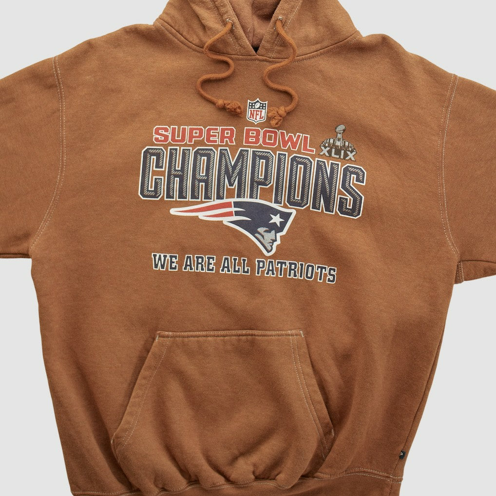 Super Bowl XLIX Pennant Sportswear 2015 Hooded Pullover Sweatshirt Clay Vintage - Fanatics