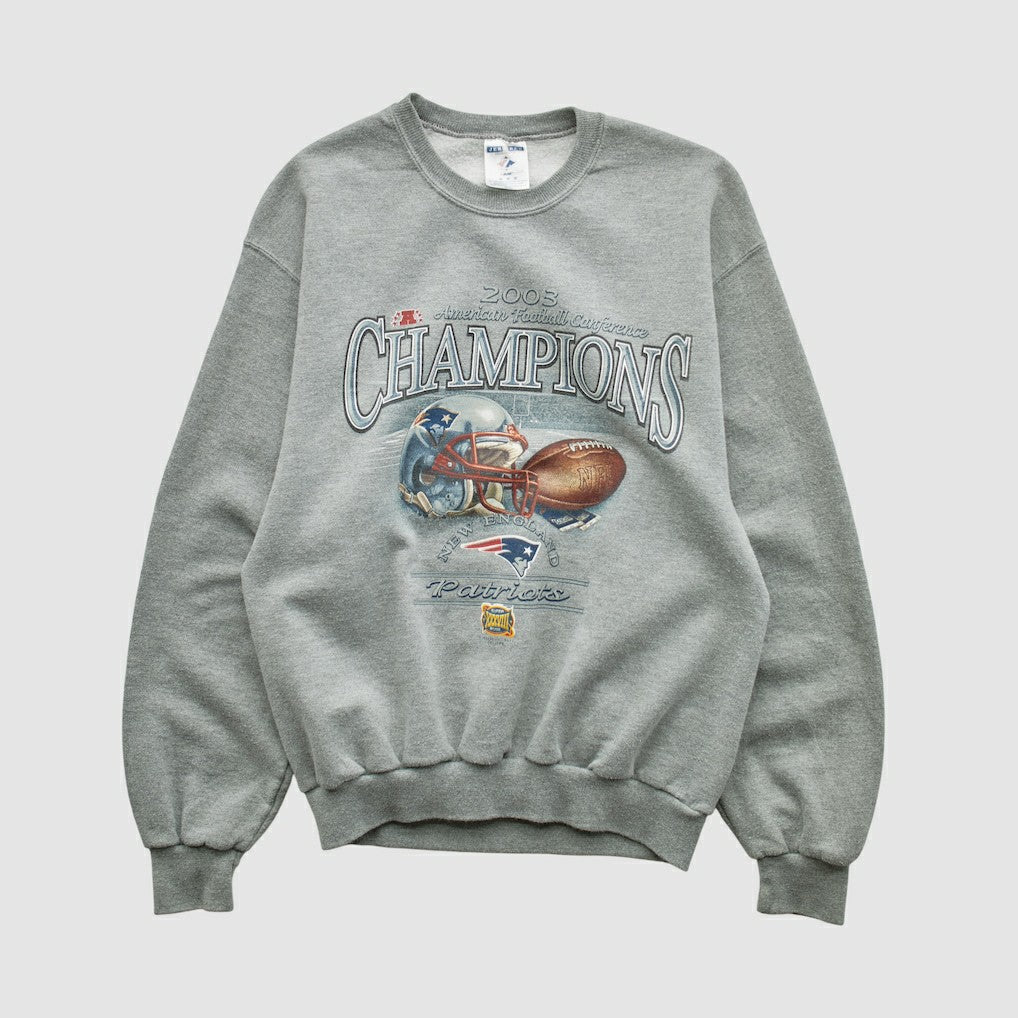 American Football Conference Jerzees 2003 Pullover Sweatshirt Dark Heather Gray Vintage - Fanatics