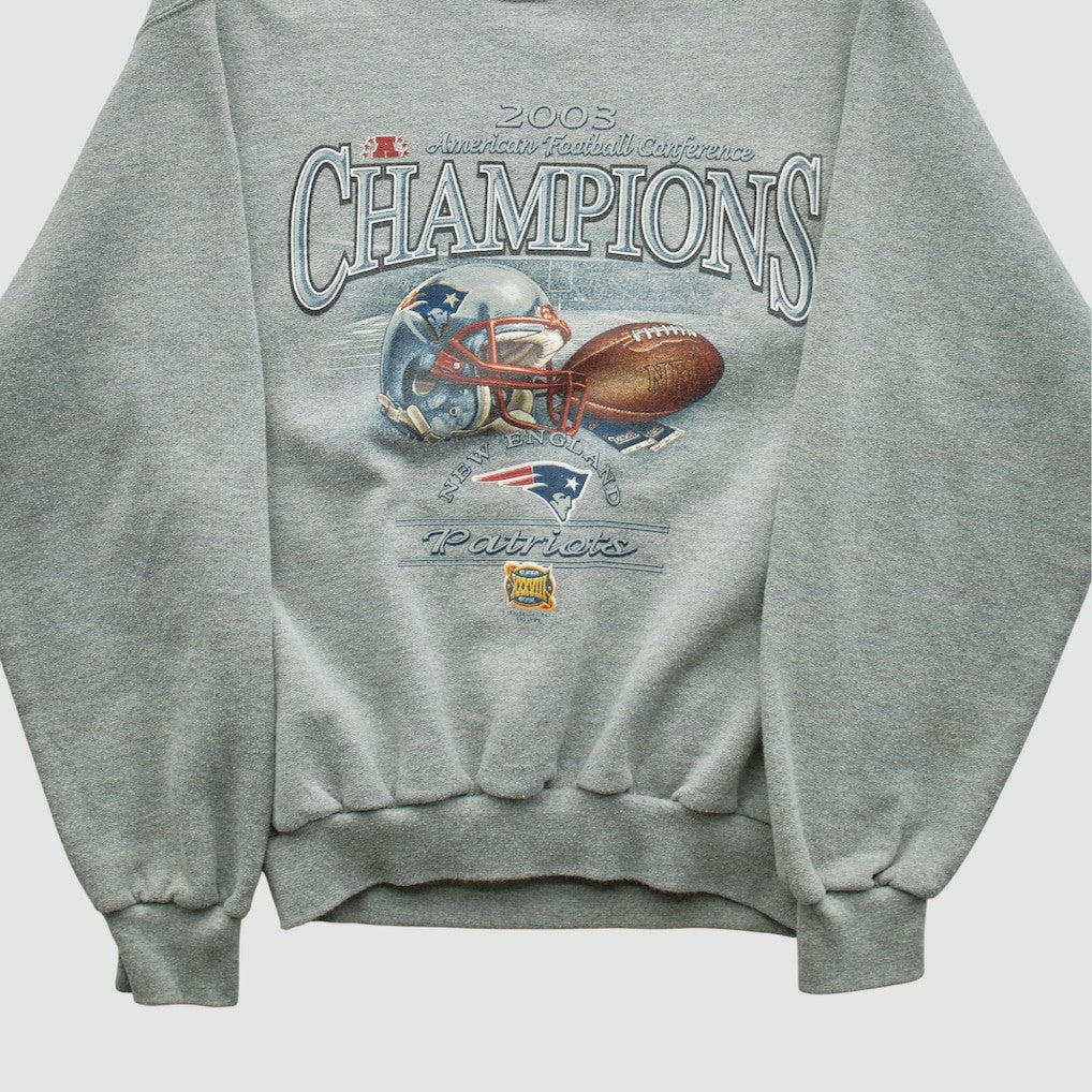 American Football Conference Jerzees 2003 Pullover Sweatshirt Dark Heather Gray Vintage - Fanatics
