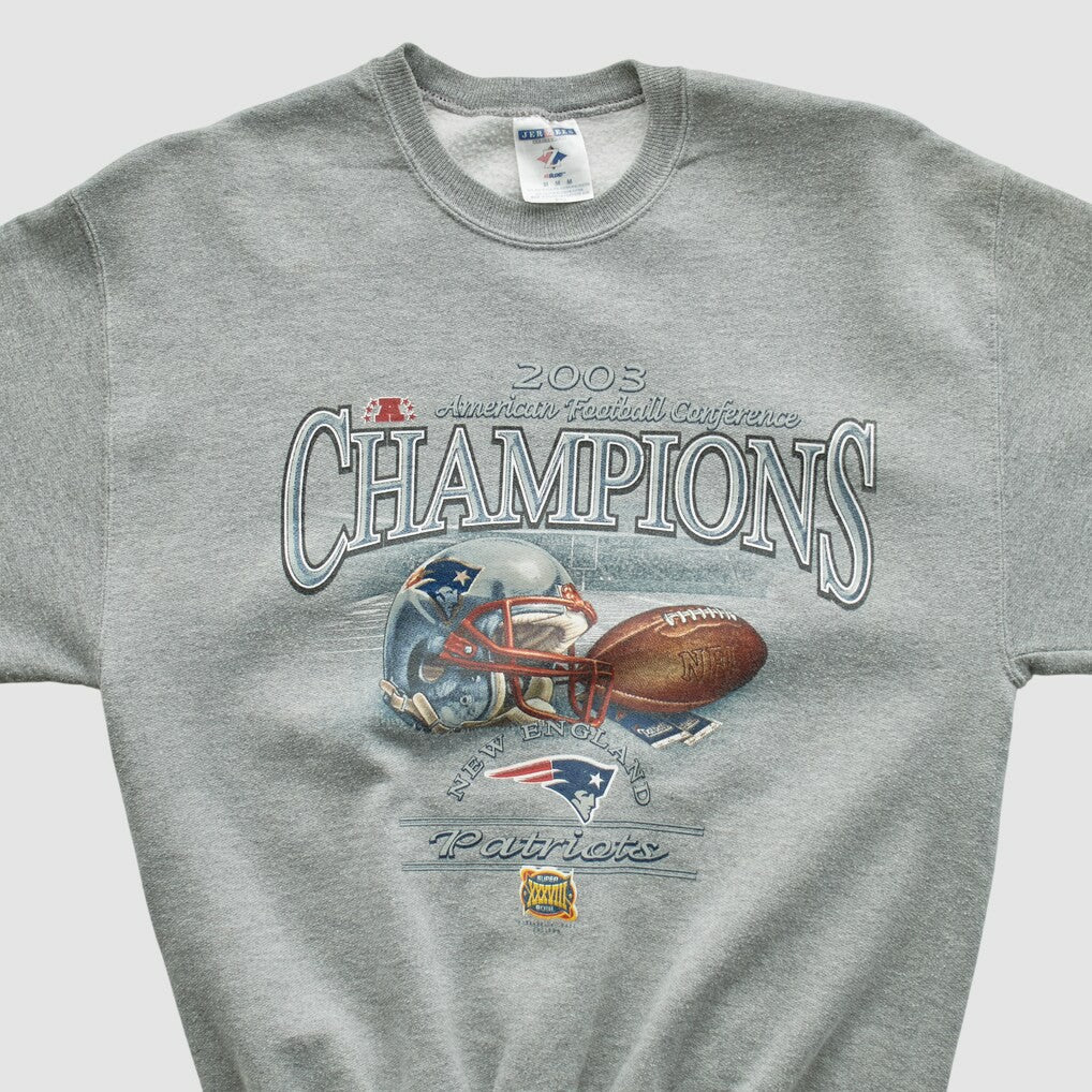 American Football Conference Jerzees 2003 Pullover Sweatshirt Dark Heather Gray Vintage - Fanatics