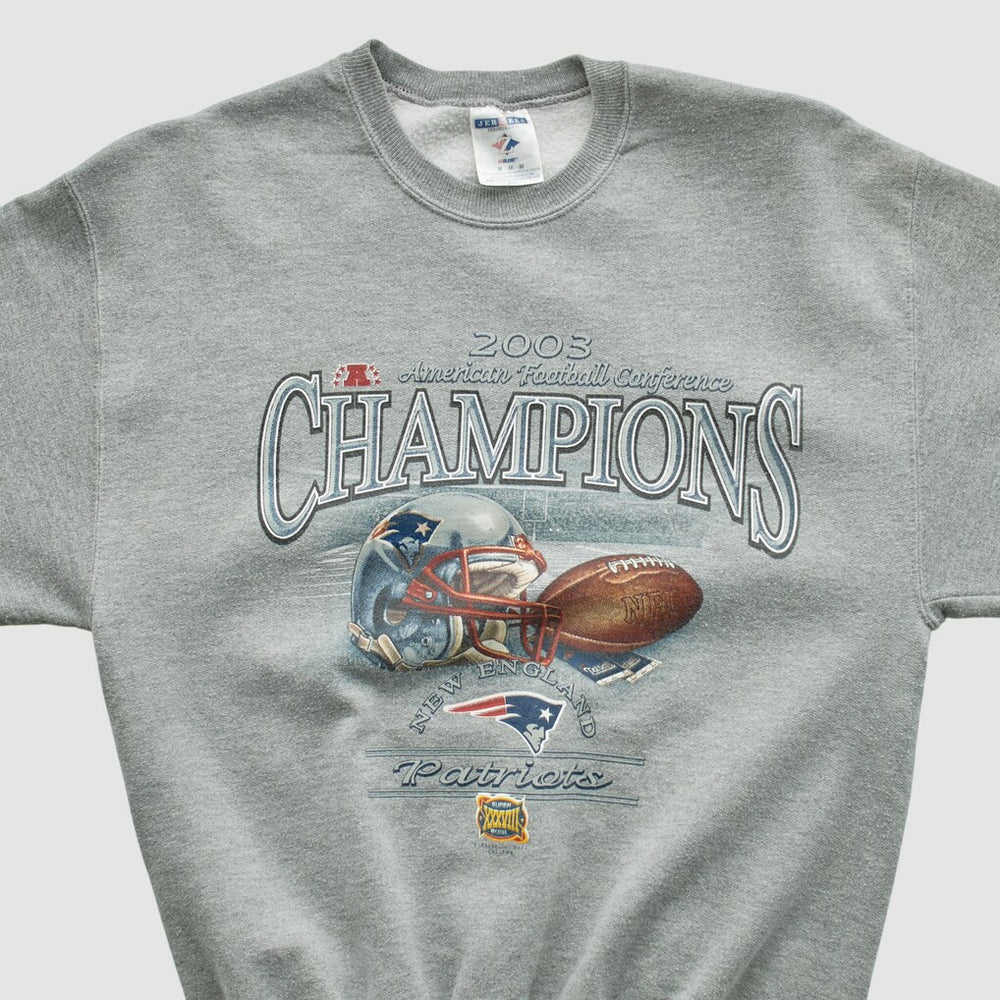 American Football Conference Jerzees 2003 Pullover Sweatshirt Dark Heather Gray Vintage - Fanatics