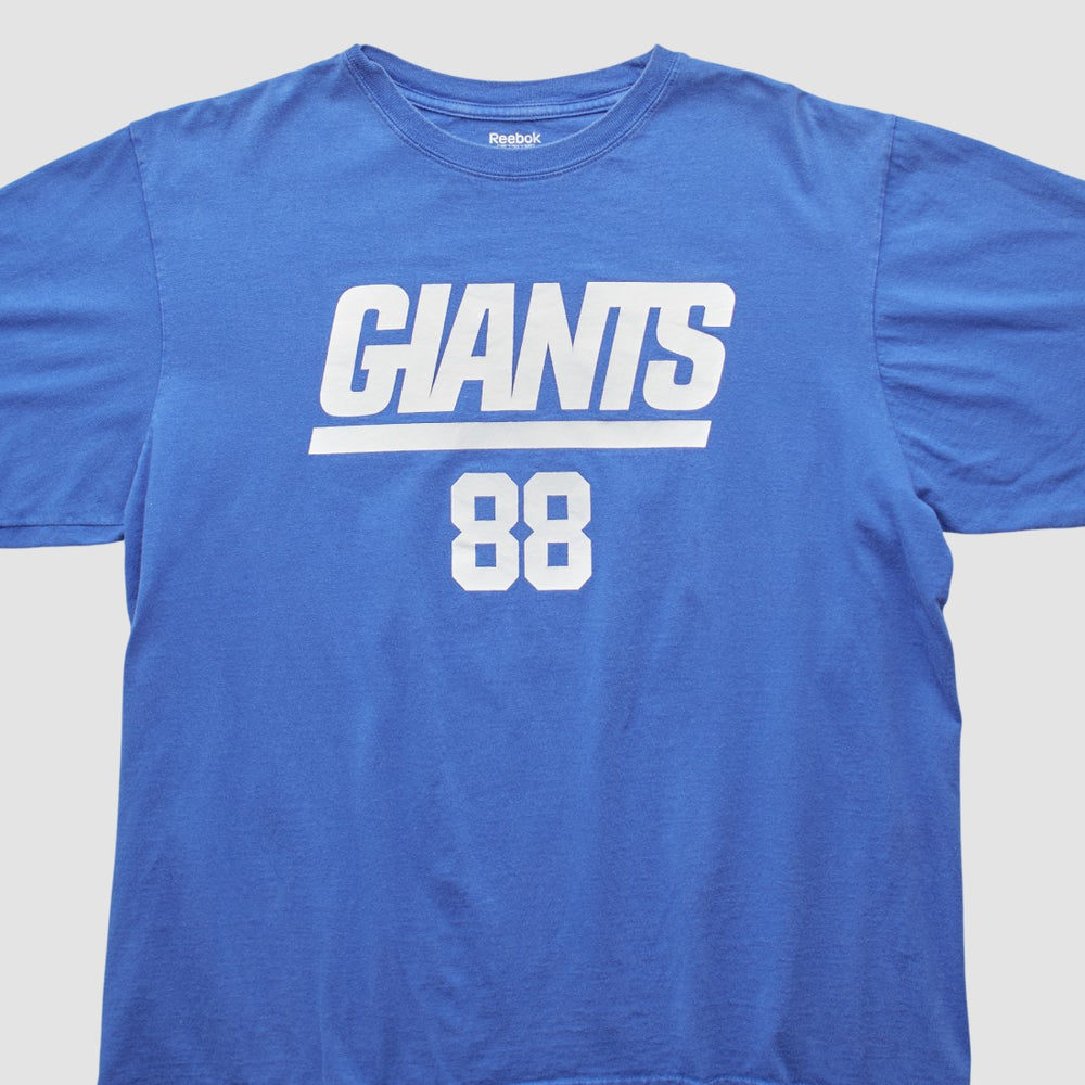 New York Giants Reebok 2000s T-shirt Blue Vintage - Fanatics