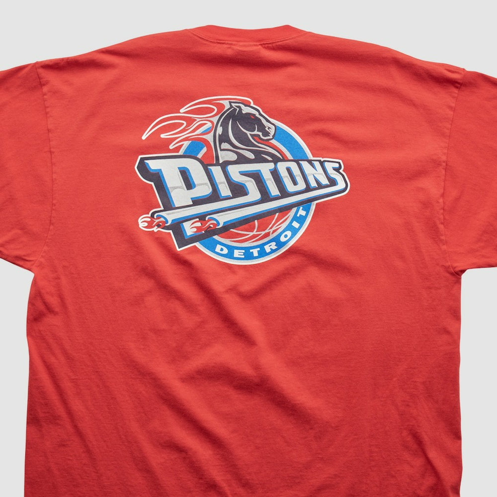 Vintage - Detroit Pistons Reebok 2000s T-shirt - Red Vintage