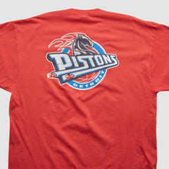 Vintage - Detroit Pistons Reebok 2000s T-shirt - Red Vintage