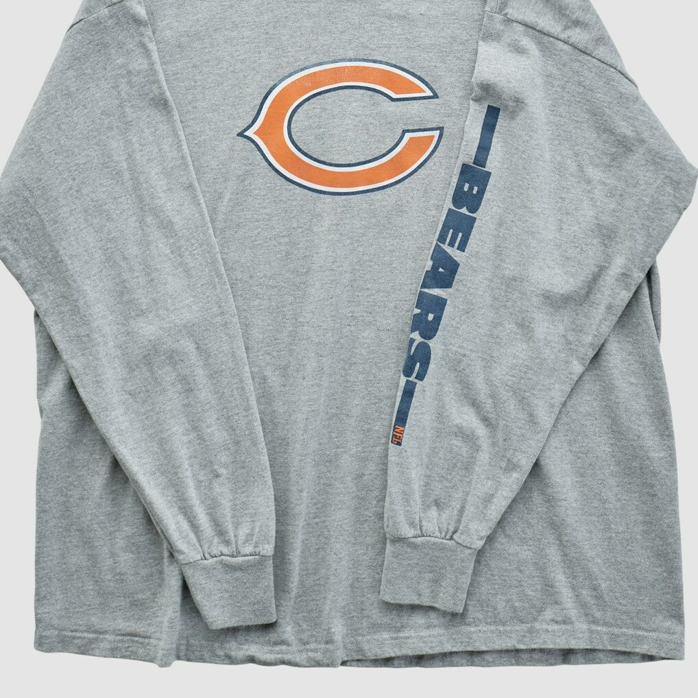 Chicago Bears NFL 2000s Long Sleeve T-shirt Heather Gray Vintage - Fanatics