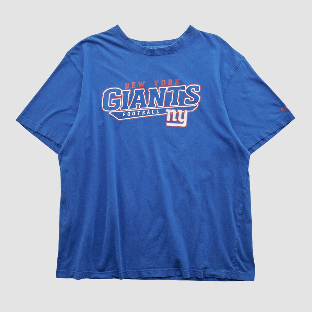 New York Giants Reebok 2000s T-shirt Blue Vintage - Fanatics