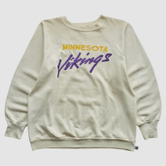Minnesota Vikings Logo 7 80s Pullover Sweatshirt White Vintage - Fanatics