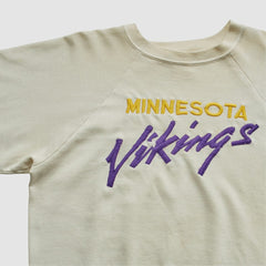 Minnesota Vikings Logo 7 80s Pullover Sweatshirt White Vintage - Fanatics