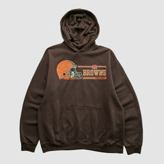 Cleveland Browns NFL 2000s Hooded Pullover Sweatshirt Brown Vintage - Fanatics