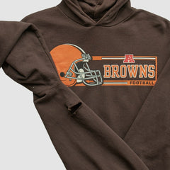 Cleveland Browns NFL 2000s Hooded Pullover Sweatshirt Brown Vintage - Fanatics