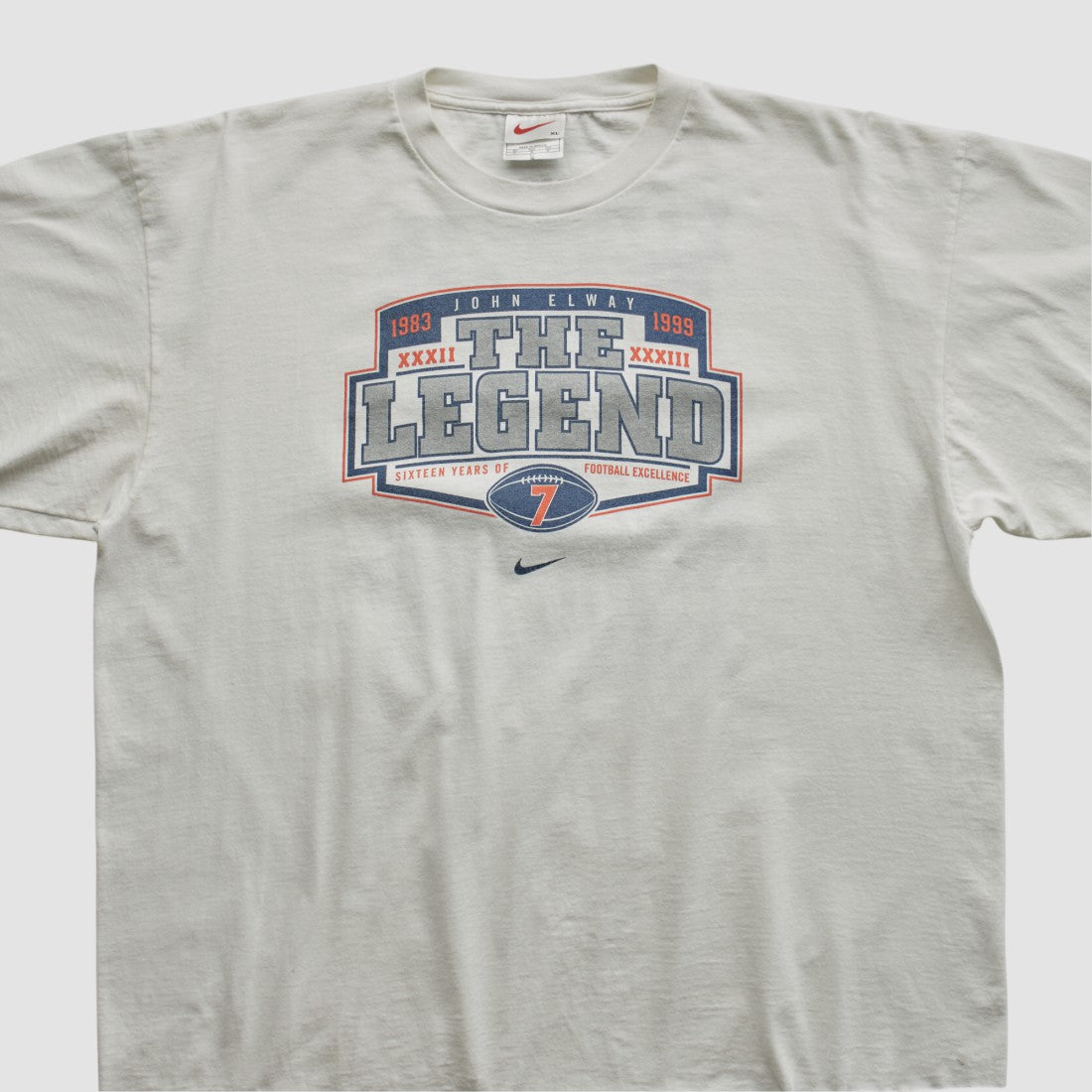 Super Bowl XXXIII MVP 1999 T-shirt White Vintage - Fanatics