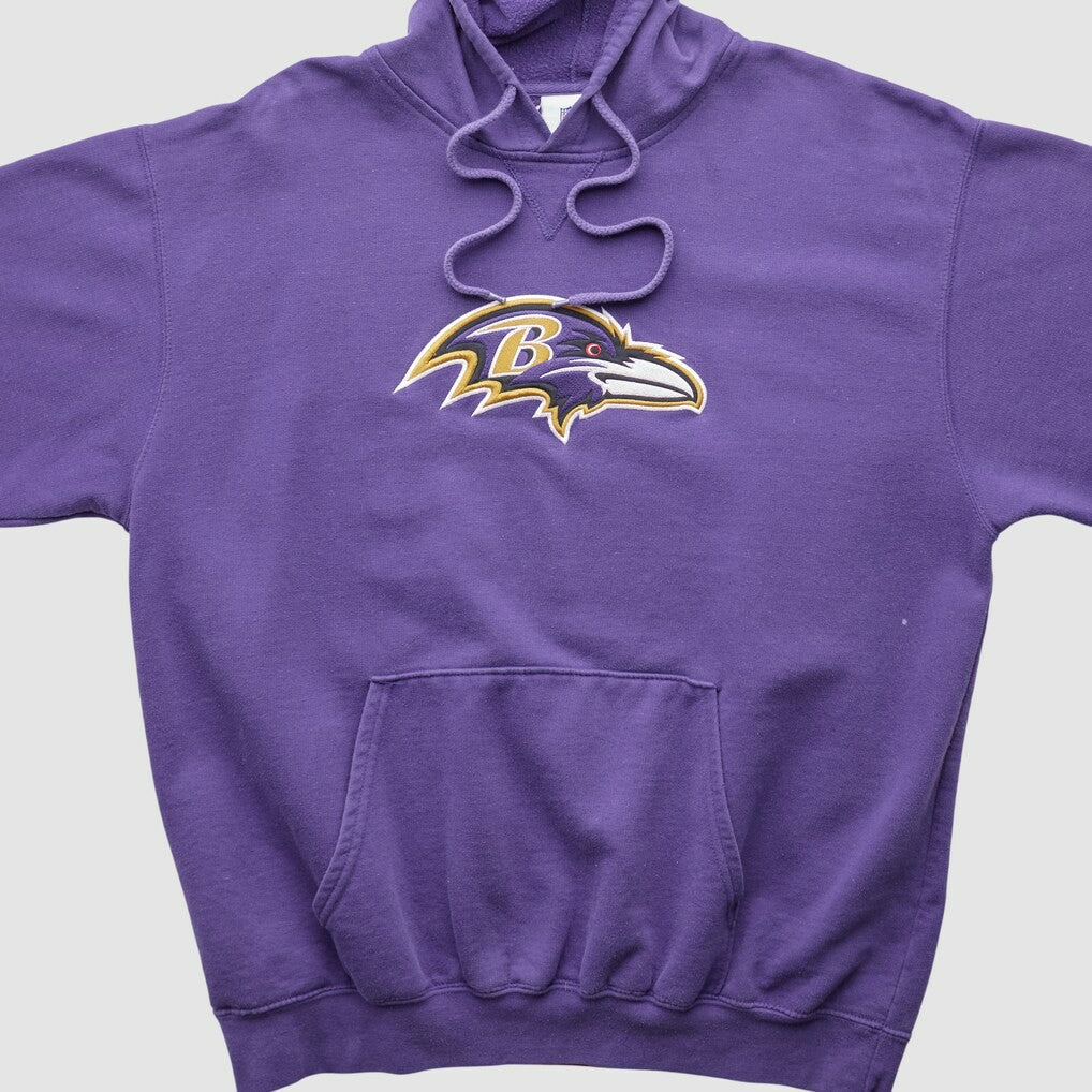 Baltimore Ravens NFL 2000s Hooded Pullover Sweatshirt Purple Vintage - Fanatics