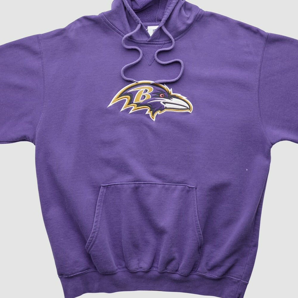 Baltimore Ravens NFL 2000s Hooded Pullover Sweatshirt Purple Vintage - Fanatics
