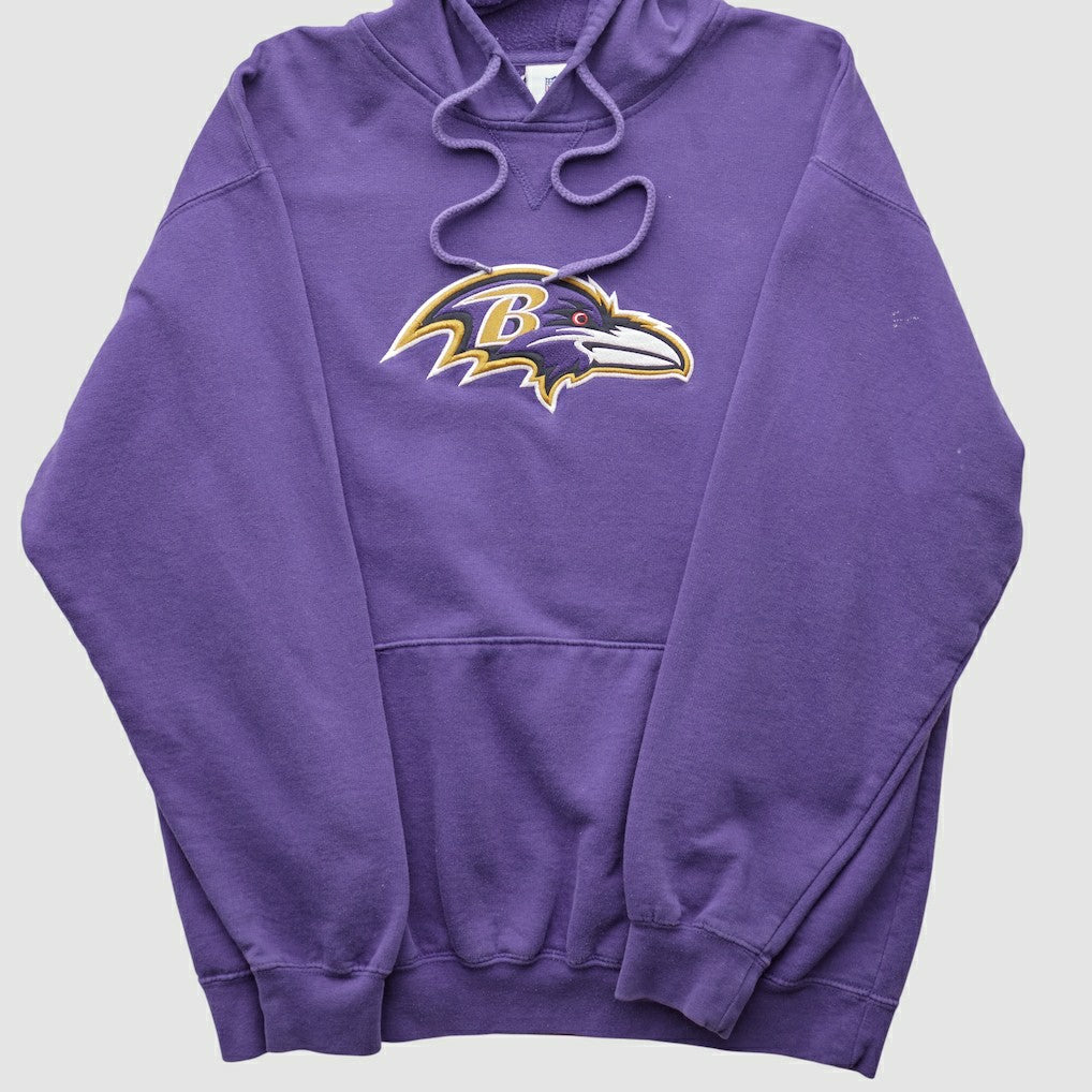 Baltimore Ravens NFL 2000s Hooded Pullover Sweatshirt Purple Vintage - Fanatics
