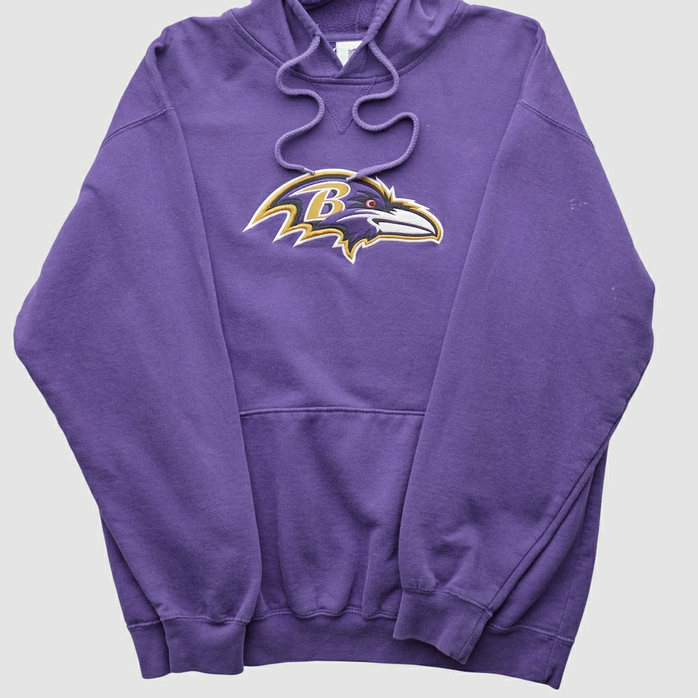 Baltimore Ravens NFL 2000s Hooded Pullover Sweatshirt Purple Vintage - Fanatics