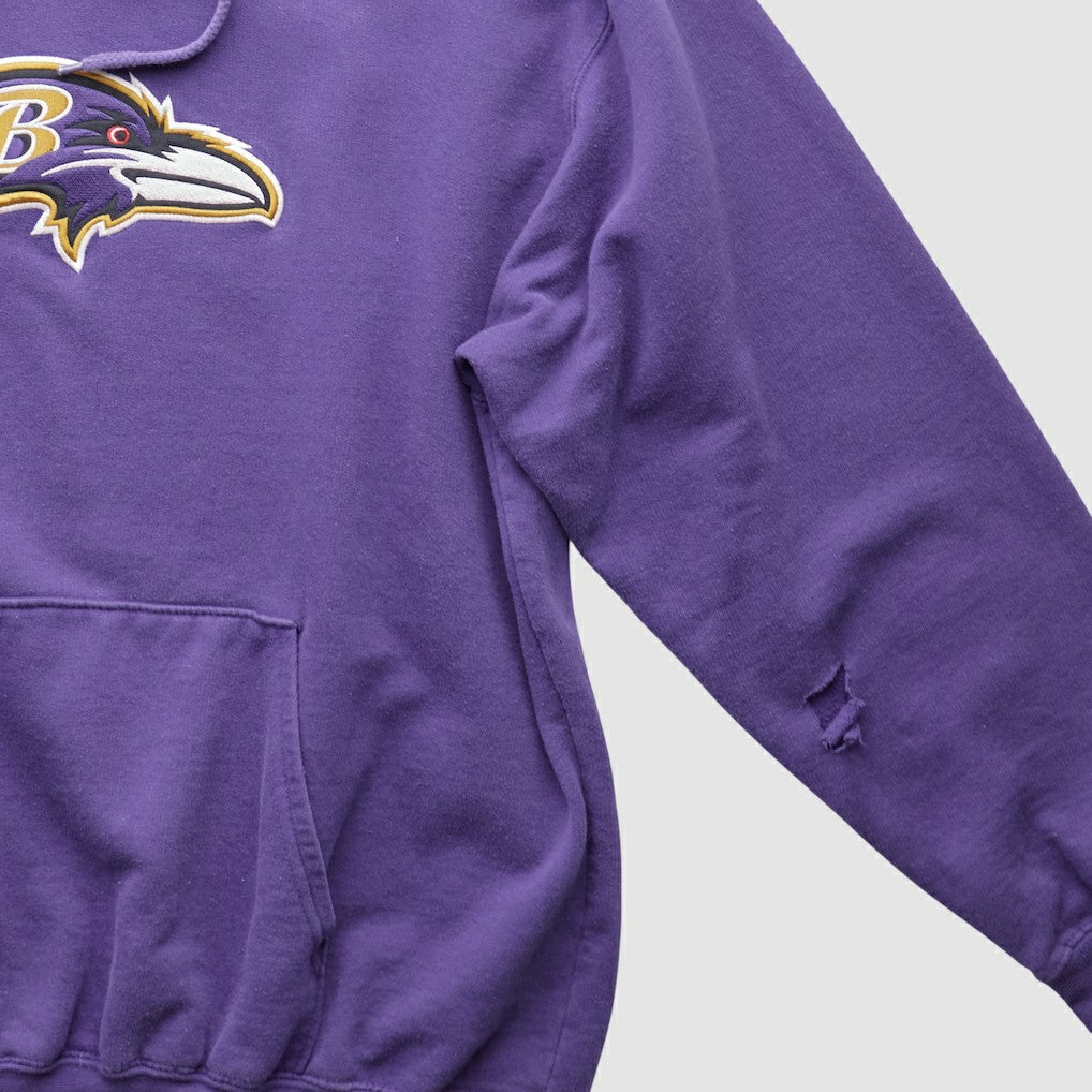 Baltimore Ravens NFL 2000s Hooded Pullover Sweatshirt Purple Vintage - Fanatics