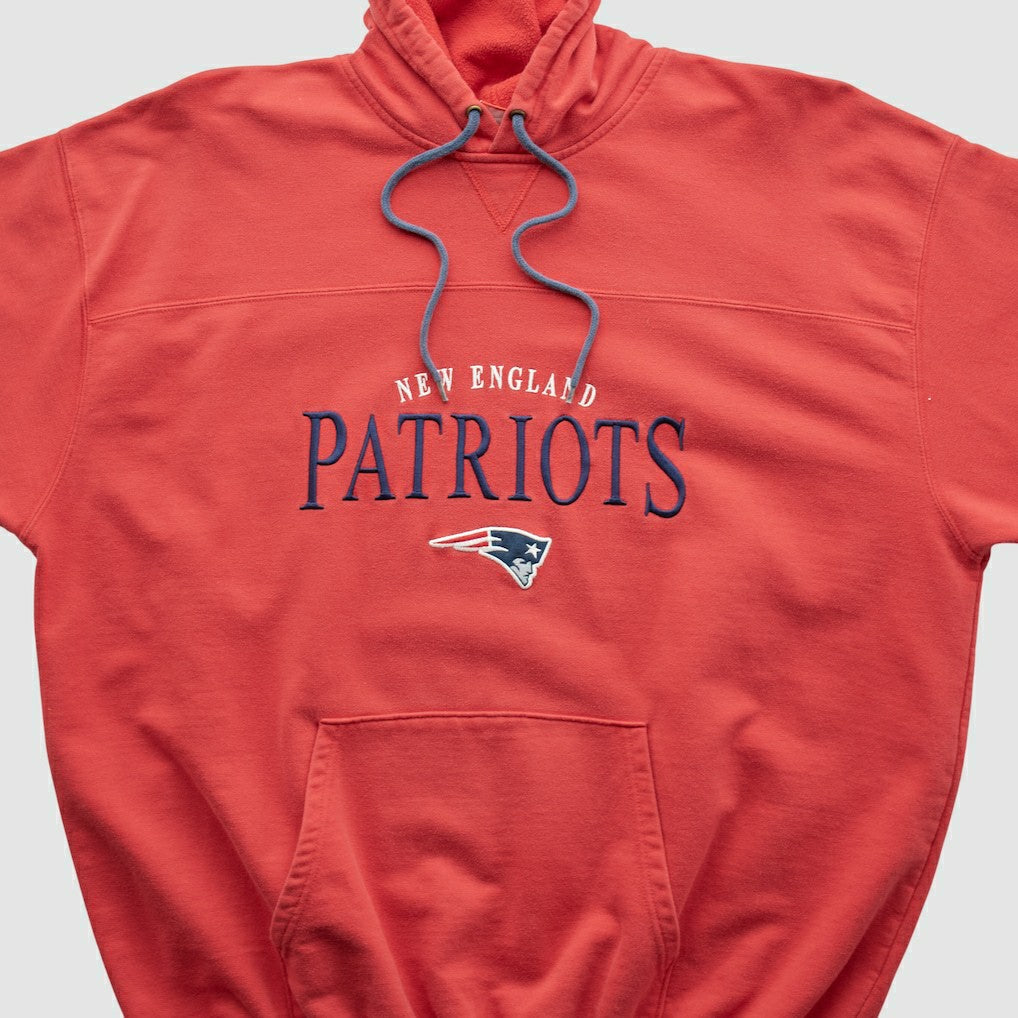New England Patriots NFL 2000s Hooded Pullover Sweatshirt Red Vintage - Fanatics