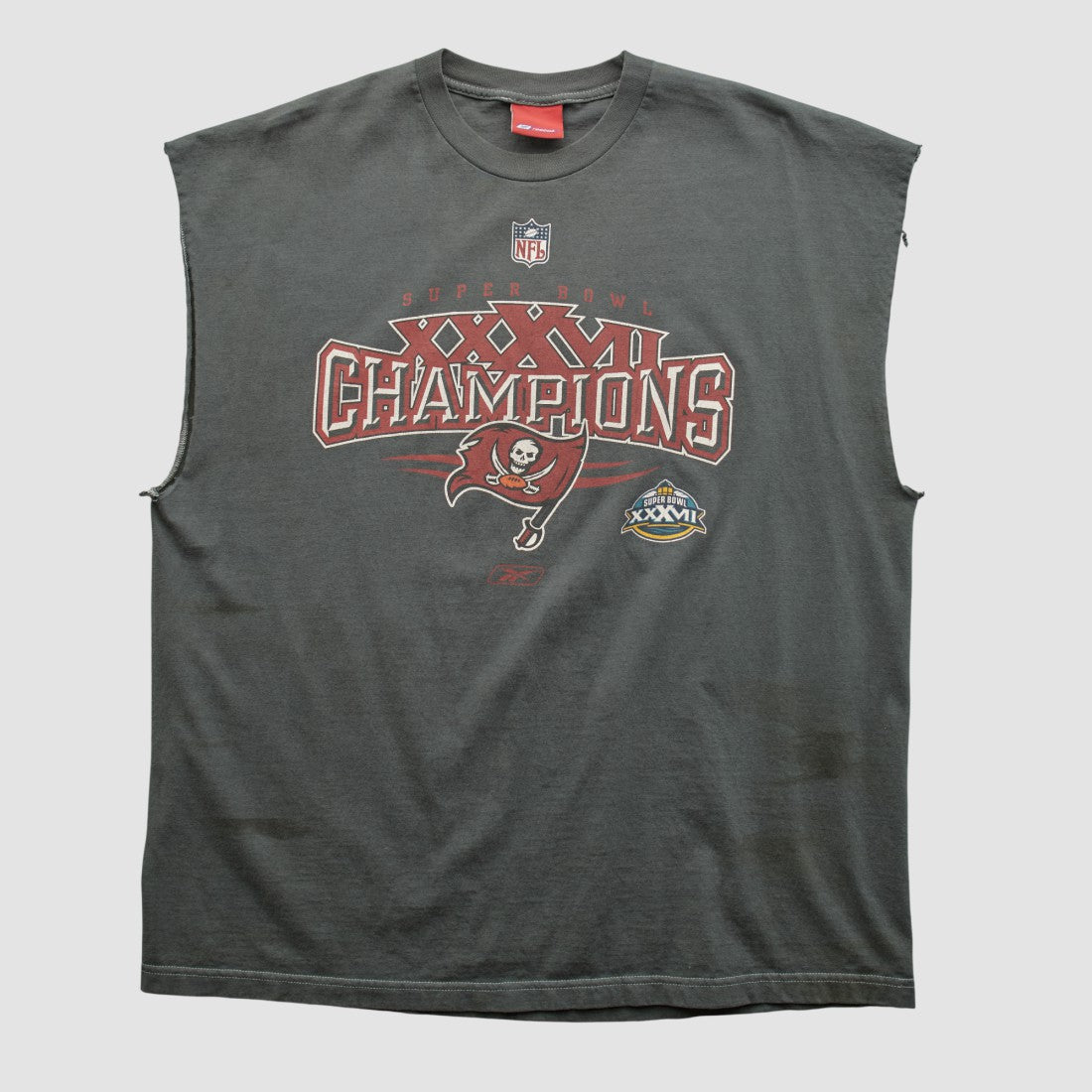 Super Bowl XXXVII Reebok 2003 T-shirt Charcoal Vintage - Fanatics