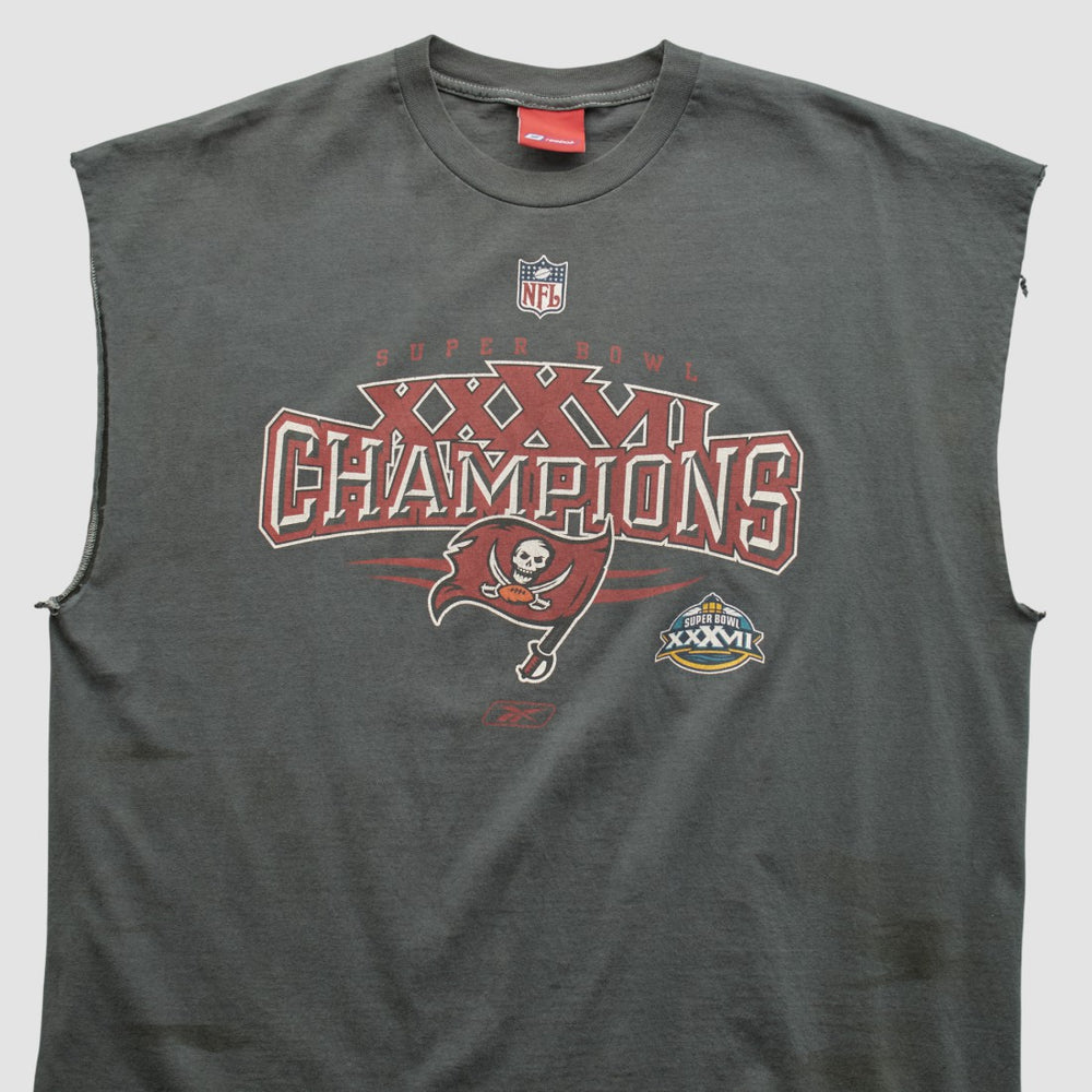 Super Bowl XXXVII Reebok 2003 T-shirt Charcoal Vintage - Fanatics