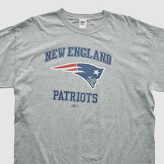 New England Patriots NFL 2000s Long Sleeve T-shirt Heather Gray Vintage - Fanatics