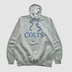Indianapolis Colts NFL 2000s Hooded Pullover Sweatshirt Heather Gray Vintage - Fanatics