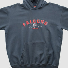 Atlanta Falcons NFL 2000s Hooded Pullover Sweatshirt Black Vintage - Fanatics