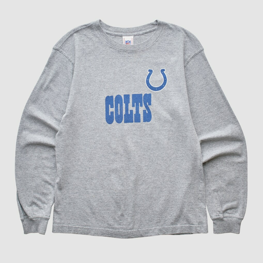 Indianapolis Colts NFL 2000s Long Sleeve T-shirt Heather Gray Vintage - Fanatics