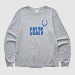 Indianapolis Colts NFL 2000s Long Sleeve T-shirt Heather Gray Vintage - Fanatics