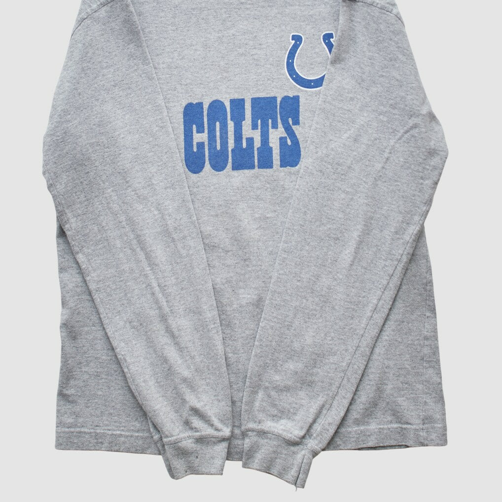 Indianapolis Colts NFL 2000s Long Sleeve T-shirt Heather Gray Vintage - Fanatics