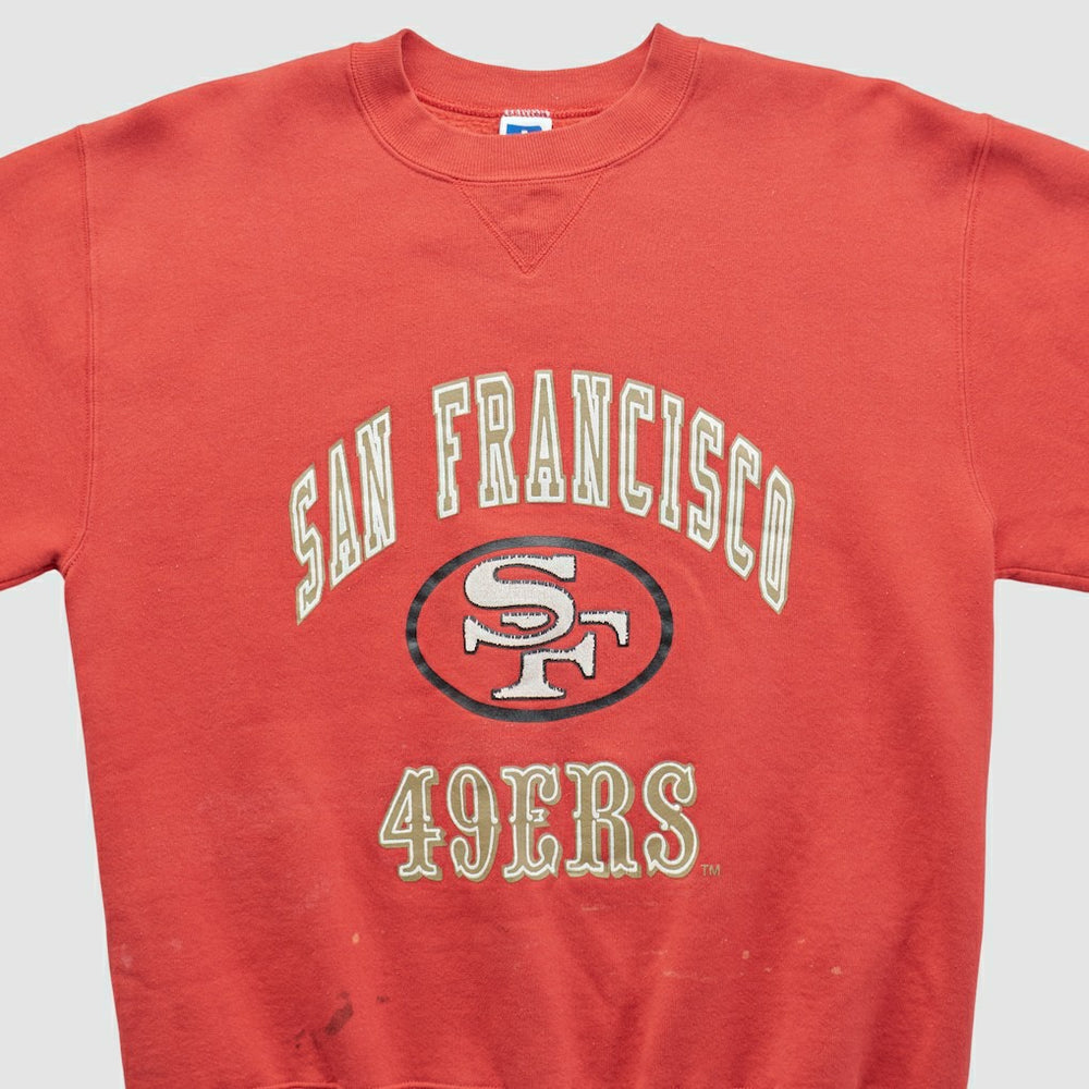 San Francisco 49ers Russell 90s Pullover Sweatshirt Red Vintage - Fanatics