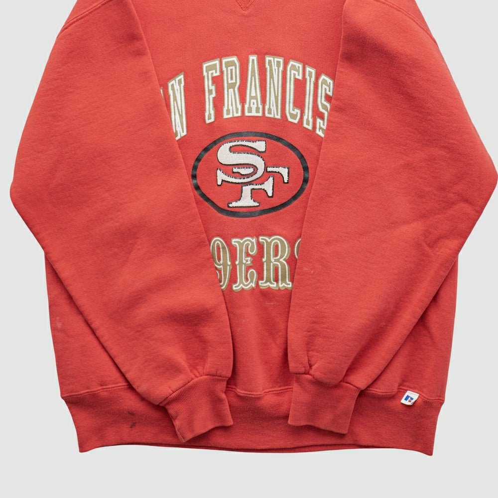 San Francisco 49ers Russell 90s Pullover Sweatshirt Red Vintage - Fanatics