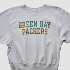 Green Bay Packers Champion 2000s Pullover Sweatshirt Heather Gray Vintage - Fanatics
