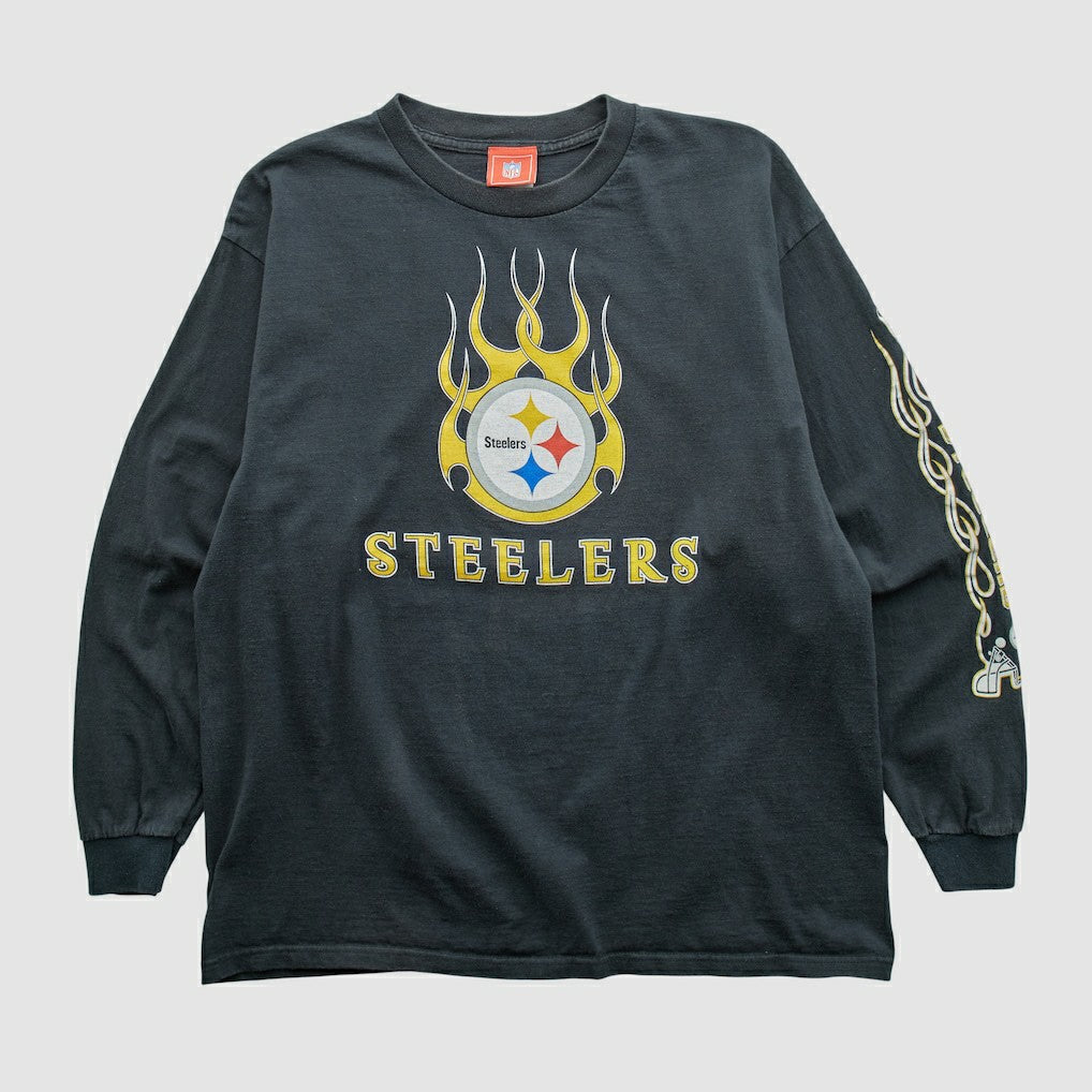 Pittsburgh Steelers NFL 2000s Long Sleeve T-shirt Black Vintage - Fanatics