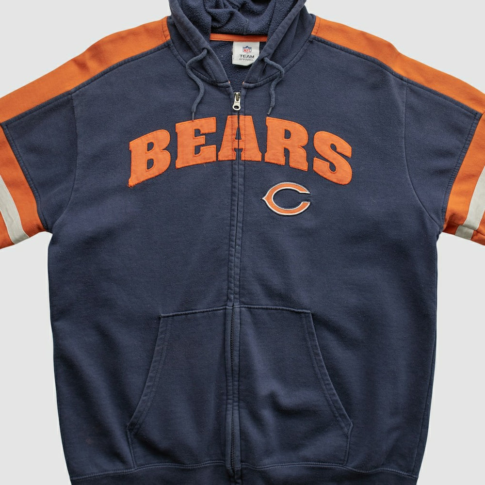 Chicago Bears NFL 2010s Hooded Full Zip Sweatshirt Navy Vintage - Fanatics
