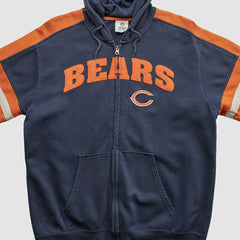 Chicago Bears NFL 2010s Hooded Full Zip Sweatshirt Navy Vintage - Fanatics