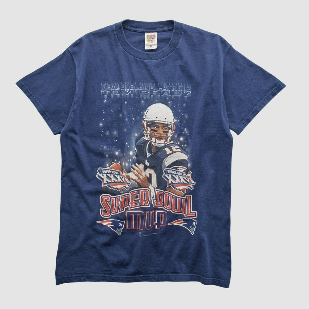 Super Bowl MVP Fruit of The Loom 2002 T-shirt Navy Vintage - Fanatics
