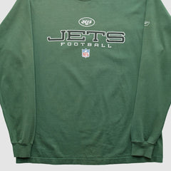 New York Jets Reebok 2000s Long Sleeve T-shirt Green Vintage - Fanatics