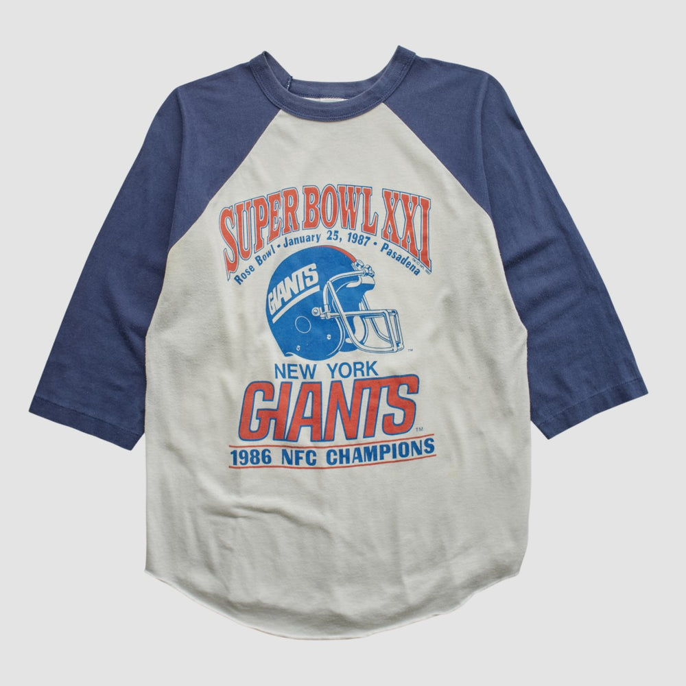 Super Bowl XXI Trench 1986 T-shirt White Vintage - Fanatics