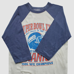 Super Bowl XXI Trench 1986 T-shirt White Vintage - Fanatics