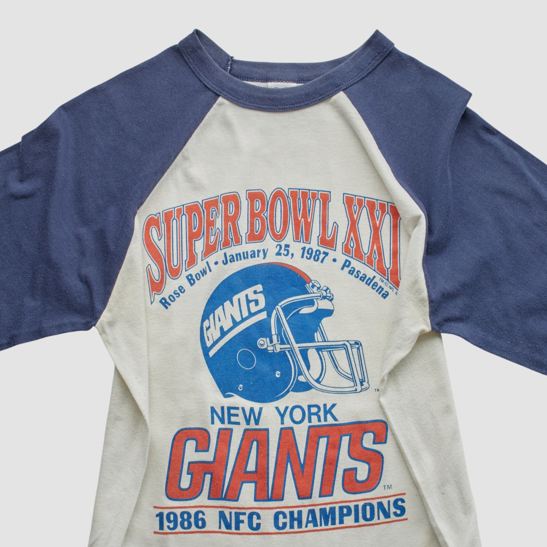 Super Bowl XXI Trench 1986 T-shirt White Vintage - Fanatics