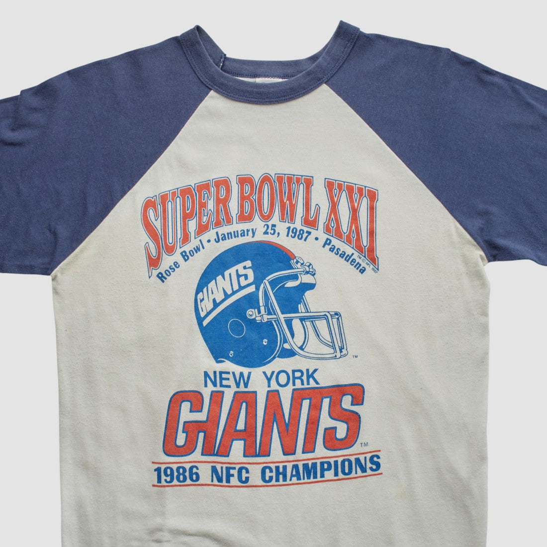 Super Bowl XXI Trench 1986 T-shirt White Vintage - Fanatics