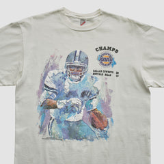 Dallas Cowboys Jerzees 1993 T-shirt White Vintage - Fanatics