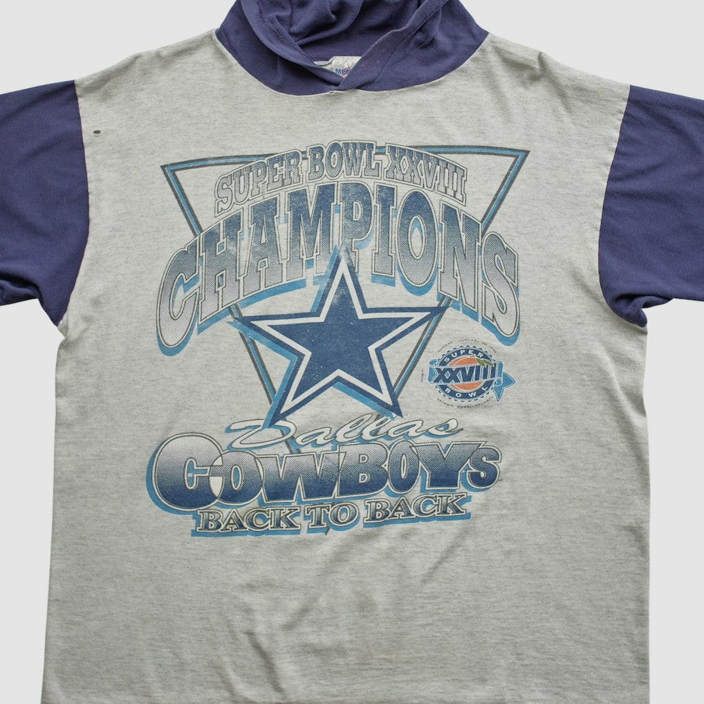 Super Bowl XXVIII Mendez Sportswear 1994 Hooded T-shirt Heather Gray Vintage - Fanatics