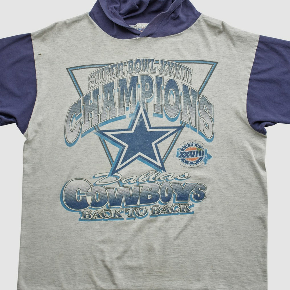 Super Bowl XXVIII Mendez Sportswear 1994 Hooded T-shirt Heather Gray Vintage - Fanatics