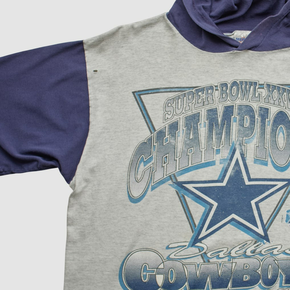 Super Bowl XXVIII Mendez Sportswear 1994 Hooded T-shirt Heather Gray Vintage - Fanatics