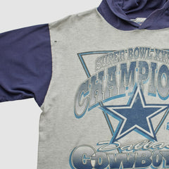 Super Bowl XXVIII Mendez Sportswear 1994 Hooded T-shirt Heather Gray Vintage - Fanatics