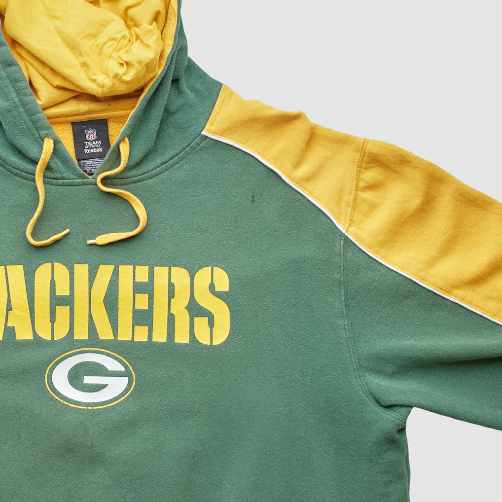 Green Bay Packers Reebok 2010s Hooded Pullover Sweatshirt Green Vintage - Fanatics