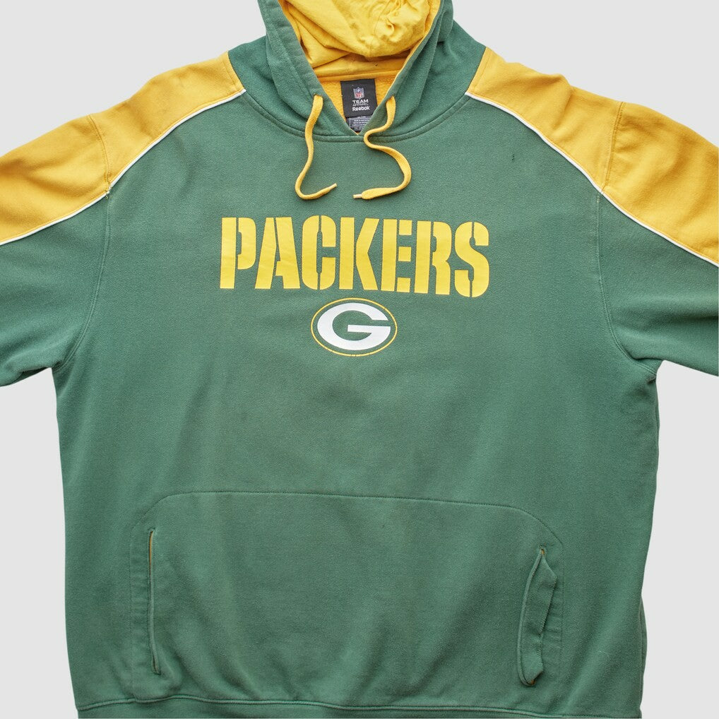 Green Bay Packers Reebok 2010s Hooded Pullover Sweatshirt Green Vintage - Fanatics